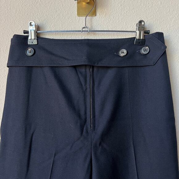 Victoria Beckham Navy Wool Sailor Front Trousers Size US 6 - Picture 5 of 8